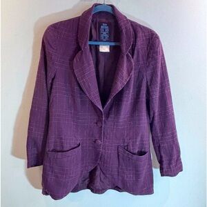 JOHN GALLIANO PARIS Sz 10 Blazer Pockets Lined Light Shoulder Pads Rounded Lapel